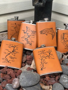 River Engraved Flasks