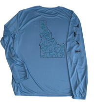 Load image into Gallery viewer, Long Sleeve Sun Shirts Idaho Rivers Image 30 SPF
